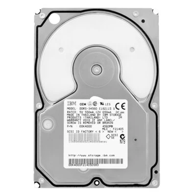 Disco Rigido IBM DDRS-34560 4.5GB 7200Rpm SCSI 68-PIN 3,5 " Pollici 00K4000 - Immagine 1 di 4