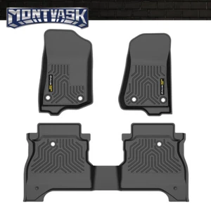 3D Molded TPE Floor Mats Fit For 2020-2025 Jeep Gladiator All Weather Liner - Picture 1 of 12