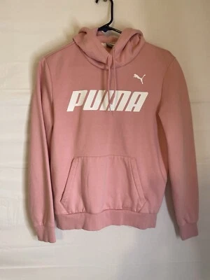 Puma Womens Size Large Hooded Sweatshirt Hoodie Pink 810 - Image 1 of 4