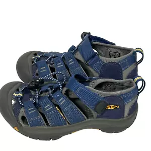 Boys Keen Newport H2 Sandals Size 1 Blue Waterproof Hike Water Camp Shoes - Picture 1 of 6