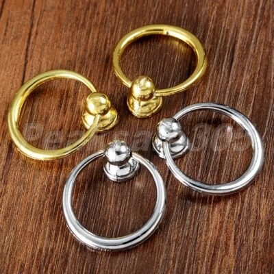 Modern Fashion Room Cabinet Pull Drop Ring Furniture Door Handles 2pcs - Image 1 of 4