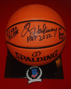 TIM HARDAWAY Golden State Warriors Signed Basketball Beckett Witness W295627