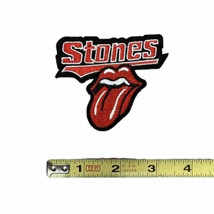 Rolling Stones ~ Zunge ~ Rock & Roll ~ bestickter PATCH ~ 3 1/2" x 3 1/4" ~ bügeln oder nähen - Bild 1 von 1