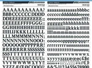 MECANORMA Dry Transfer Lettering 428.60 CLN #703 CASLON ADBOLD 14.5mm - Picture 1 of 2