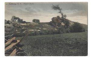 Antique Postcard Antwerp New York Picture Rock Hand Colored Undivided Unposted - Picture 1 of 2