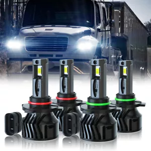 9005 9006 LED Headlight Hi/Lo Bulb Kit FIT Freightliner M2 100 106 112 2002-2017 - Picture 1 of 12