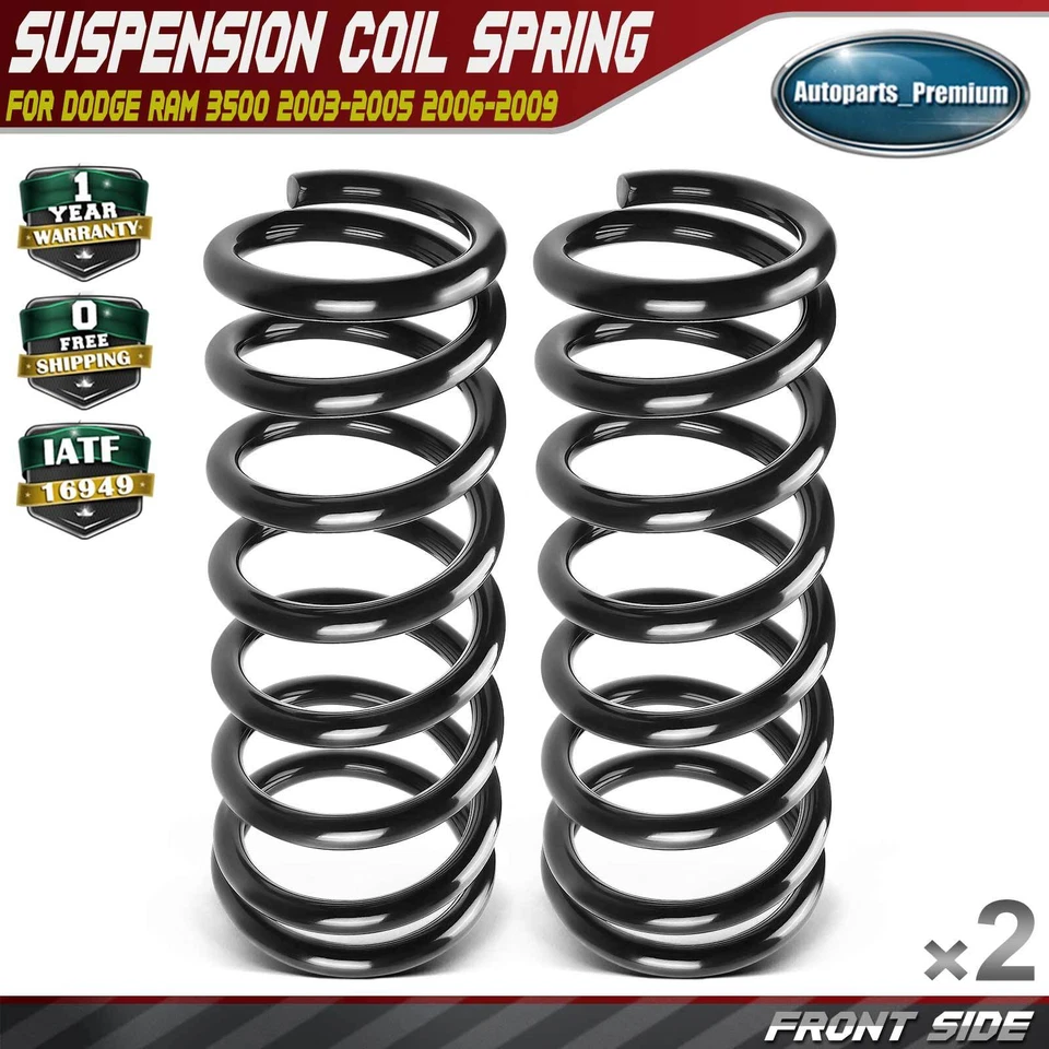 2pcs Front Left & Right Coil Spring for Dodge Ram 3500 2003 2004 2005-2009 4WD - Image 1 of 4