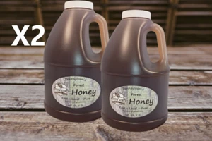 5LB.  X 2 --RAW  FOREST HONEY 100% PURE & NATURAL from PA Wildflowers - Picture 1 of 6