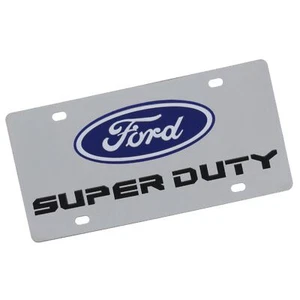 Ford Super Duty Dual Logo License Plate (Chrome) - Picture 1 of 5