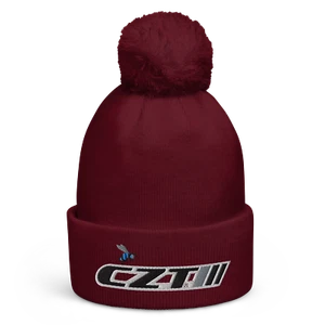 CZT BEE & Banner Logo Earthtone Pom Cuffed Beanie - Picture 1 of 12