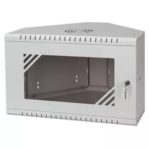 Stalflex CRC19-6U-330GG Rack Cabinet Corner 19" 6U, 330mm, Glass Door, Gray - Picture 1 of 5
