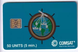 MARINE SATELLITE TELECARTE / PHONECARD .. USA 50U SC4ON COMSAT SC2020 PUCE +ENC. - Imagen 1 de 4