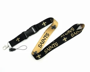 New Orleans Saints 1" x 23" Lanyard w/Clip Attachment - 2 side prints - Picture 1 of 1