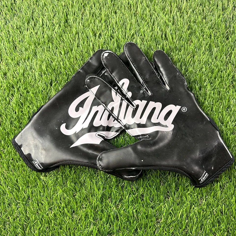 阿迪达斯印第安纳印第安纳州印第安纳州软垫黑色脚本 XXL IU 球队发行的足球手套 — 第 1/4 张图片