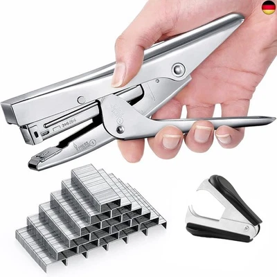 LANDHOPE Heftgerät Metall Hefter mit 1000 Heftklammern und Entferner Klammeraffe Set 20