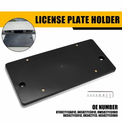 Soporte de matrícula soporte de parachoques reubicador montaje en etiqueta apto para AUDI A4 2013-2023 Foto 1 de 4