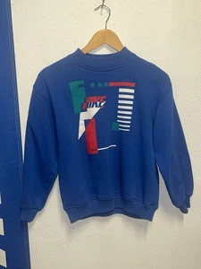 Vintage 1990s 90s NIKE ABSTRACT GRAPHIC CREWNECK SWEATSHIRT SIZE YOUTH LARGE - Picture 1 of 4