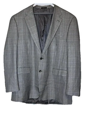 Chaqueta Blazer Deportiva Chaps Ralph Lauren 100% Seda Pata de Gallo Cuadros Para Hombre Talla 46L Foto 1 de 4