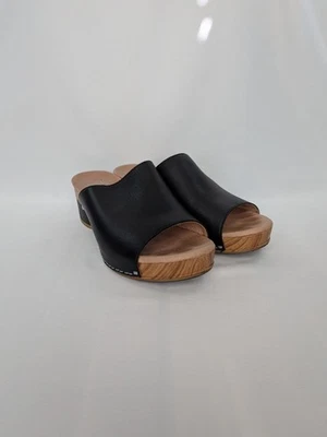 Dansko Maci Sandal Slide On Classic Black Women's Size 38 US 7.5/8 Wooden Heel - Image 1 of 4