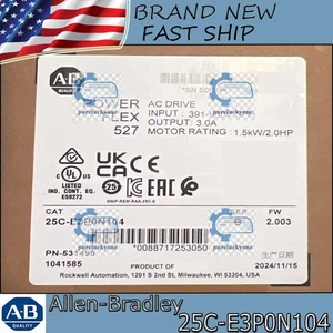 Sellado de fábrica NUEVO PLC 25C-E3P0N104 PowerFlex 527 1,5 kW / 2 HP accionamiento de CA - Imagen 1 de 5