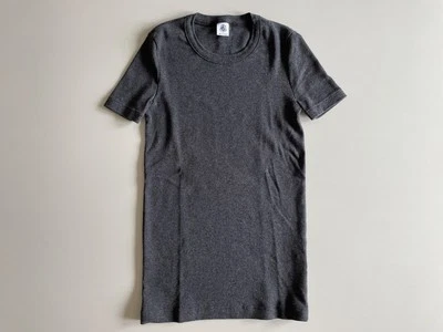 Petit Bateau Women's Short-Sleeved Iconic T-Shirt - Charcoal Gray - XS / 14 ANS - Image 1 of 3