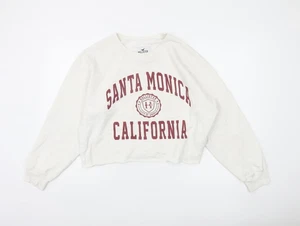 Hollister Women's White Pullover Sweatshirt L - Picture 1 of 12