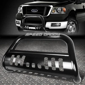 FOR 04-24 FORD F150 NON-ECOBOOST/03+EXPEDITION BLACK BULL BAR PUSH BUMPER GUARD - Picture 1 of 6