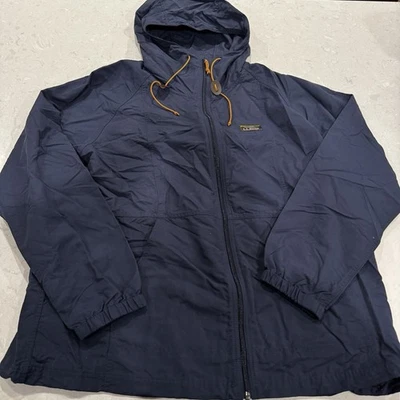 L.L.Bean Mountain Classic Full-Zip Jacket Women's XL Nautical Navy Windbreaker - Image 1 of 3