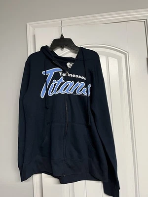 Sudadera con capucha Junk Food Tennessee Titans para hombre talla mediana suéter cremallera completa azul 42 pecho Foto 1 de 4