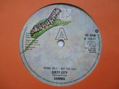 Gamma "Dirty City" Elektra PROMO ONLY UK 7" Single EX! - Image 1 of 3