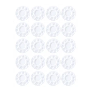 20 Stück Kinder Malpaletten mit zentralem Mischraum zum Mischen von Farben - Bild 1 von 9