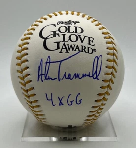 Alan Trammell Gold Glove Signed Rawlings Baseball w/ Inscription PSA COA AM70977 - Picture 1 of 3