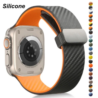 For Apple Watch 9 8 7 6 5 Ultra 2 44/41/45/49mm Magnetic Clasp Sport Band Strap - Image 1 of 4