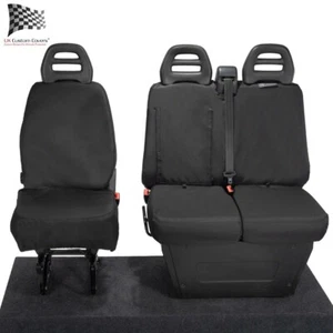 IVECO DAILY FRONT SEAT COVERS TAILORED WATERPROOF (2024 ONWARDS) BLACK 235 - Picture 1 of 24