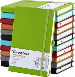 12Pack Lined Journal Notebook A5 Leather Hardcover Writing Work School Notebooks - Picture 1 of 7