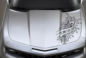 koi fish flower wall car window graphic vinyl decal sticker price for one decal - Picture 1 of 8