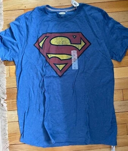 Old Navy Superhero Superman Lightweight Short Sleeve Shirt, Blue, Large NWT - Picture 1 of 1