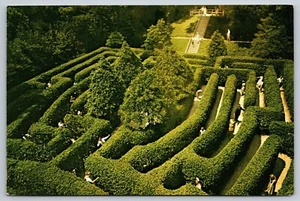 Postal Virginia Colonial Williamsburg Palacio del Gobernador Laberinto 22C - Imagen 1 de 2