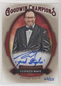 2020 Upper Deck Goodwin Champions Inscriptions /25 Stephen Root Red Stapler Auto