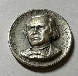 SILBER CHRISTOPHER "KIT" CARSON COLORADO MEDALLIC ART CO N.Y. SILBER 999 MEDAILLE - Bild 1 von 5