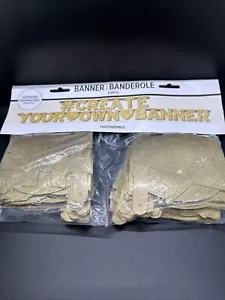 140 Piece Create Your Own Banner Kit, DIY Banner with Gold Glitter Letter/Number - Imagen 1 de 13