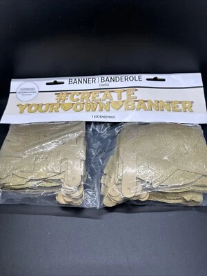 Hágalo usted mismo su propio kit de pancarta oro brillo letras números personalizado cumpleaños 140 un.! Foto 1 de 4