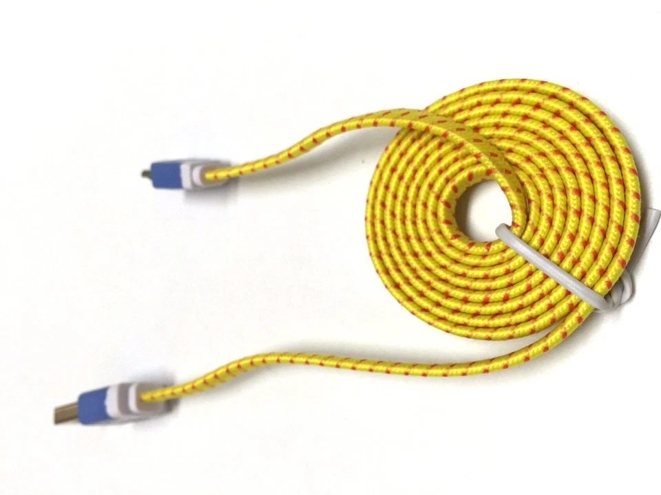 3 FT braided Flat Micro USB Charging cable for Android Devices Samsung, LG - Image 1 of 1