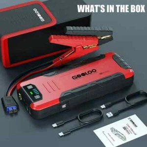 GOOLOO Battery GE 4500 Jump Starter 4500A Peak Car Up To 10L Gas 8L Diesel RED - Picture 1 of 8