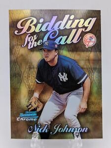 💥 2000 Bowman Chrome Bidding for the Call Refractor #BC4 Nick Johnson Yankees