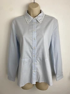 Tommy Hilfiger Blue Stripped Long Sleeve Shirt Womens US 6 UK 10 BNWT - Picture 1 of 2