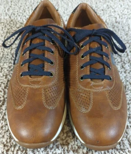 Mocasín con cordones Rieker de cuero marrón con puntera almendra para hombre talla EU45 EE. UU. 11,5 - Imagen 1 de 8