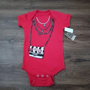 Hard Rock Cafe San Antonio Girl Purse Red Bodysuit 12 months Rock-n-Roll New - Picture 1 of 4