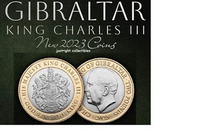 Moneda de 2 libras Gibraltar 2023 Rey Carlos III - Dios salve al rey - Imagen 1 de 3