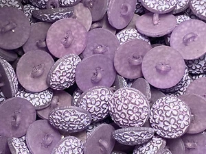Purple Matte Frost Floral Daisy Flower Button 21/MM 13/16" Shank - Picture 1 of 1